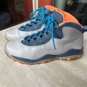 Air Jordan 10 retro bobcats 2014 gray blue orange Youth 5